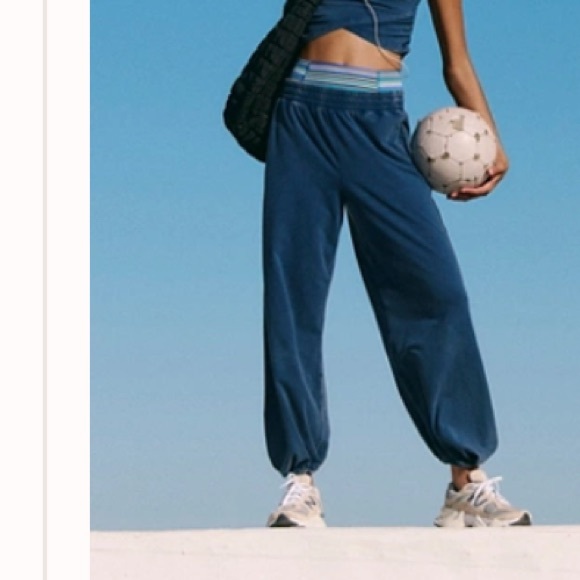 Free People Navy Jogger set Pants top size Large new - Picture 4 of 8